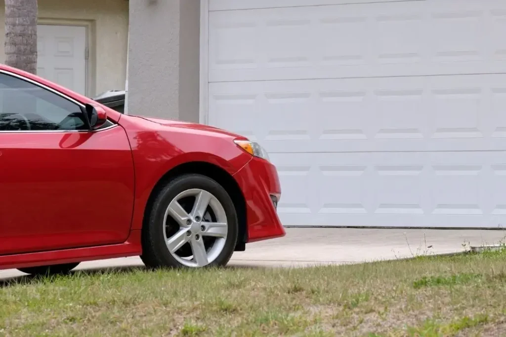 car on driveway