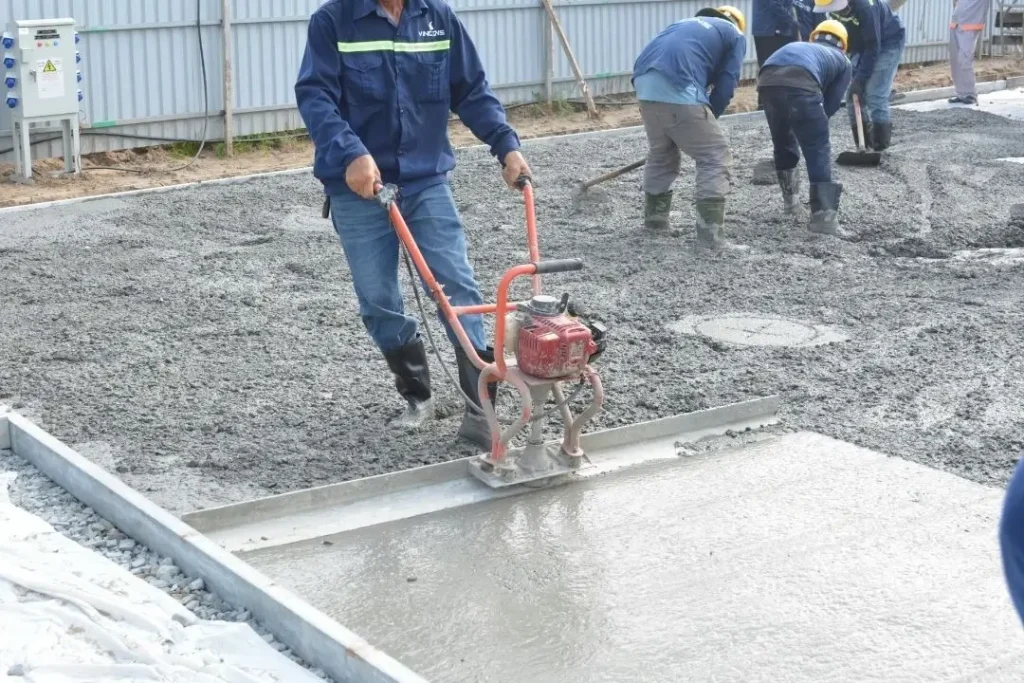 concrete construction progress