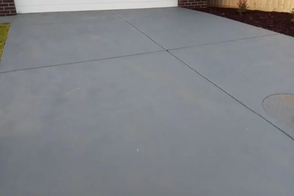plain concrete finish on a driveway