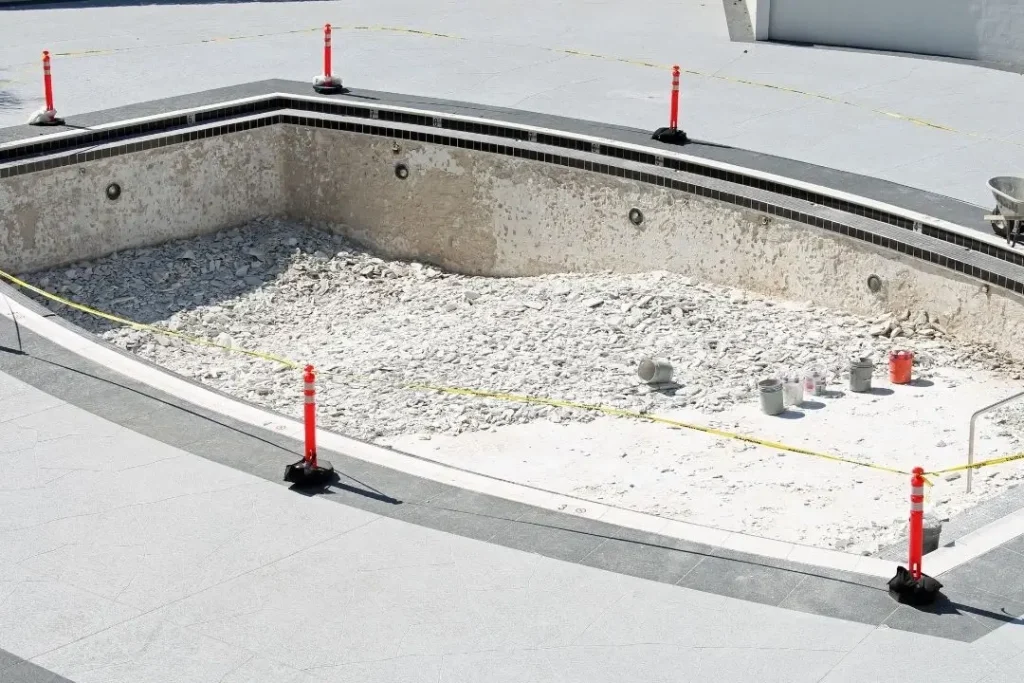 pool under construction